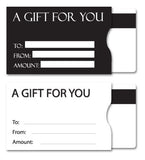 Black & White Gift Card Sleeves